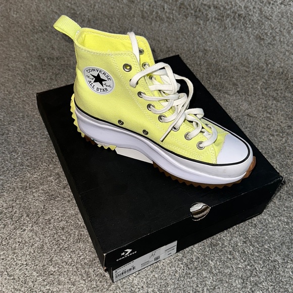 Lime Green, Lugged Sole Converse, Size 9 - Picture 3 of 4